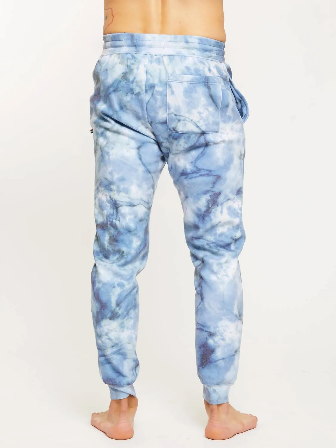 Granite Marble Jogger In Blue Marble Print