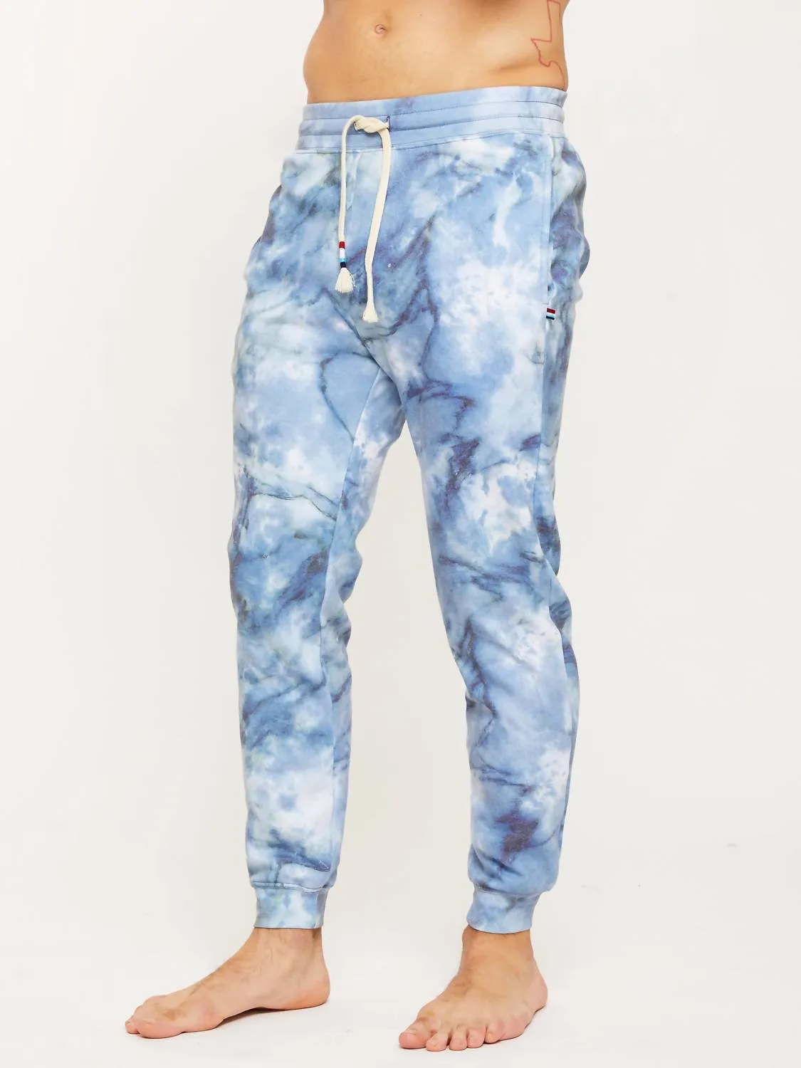 Granite Marble Jogger In Blue Marble Print