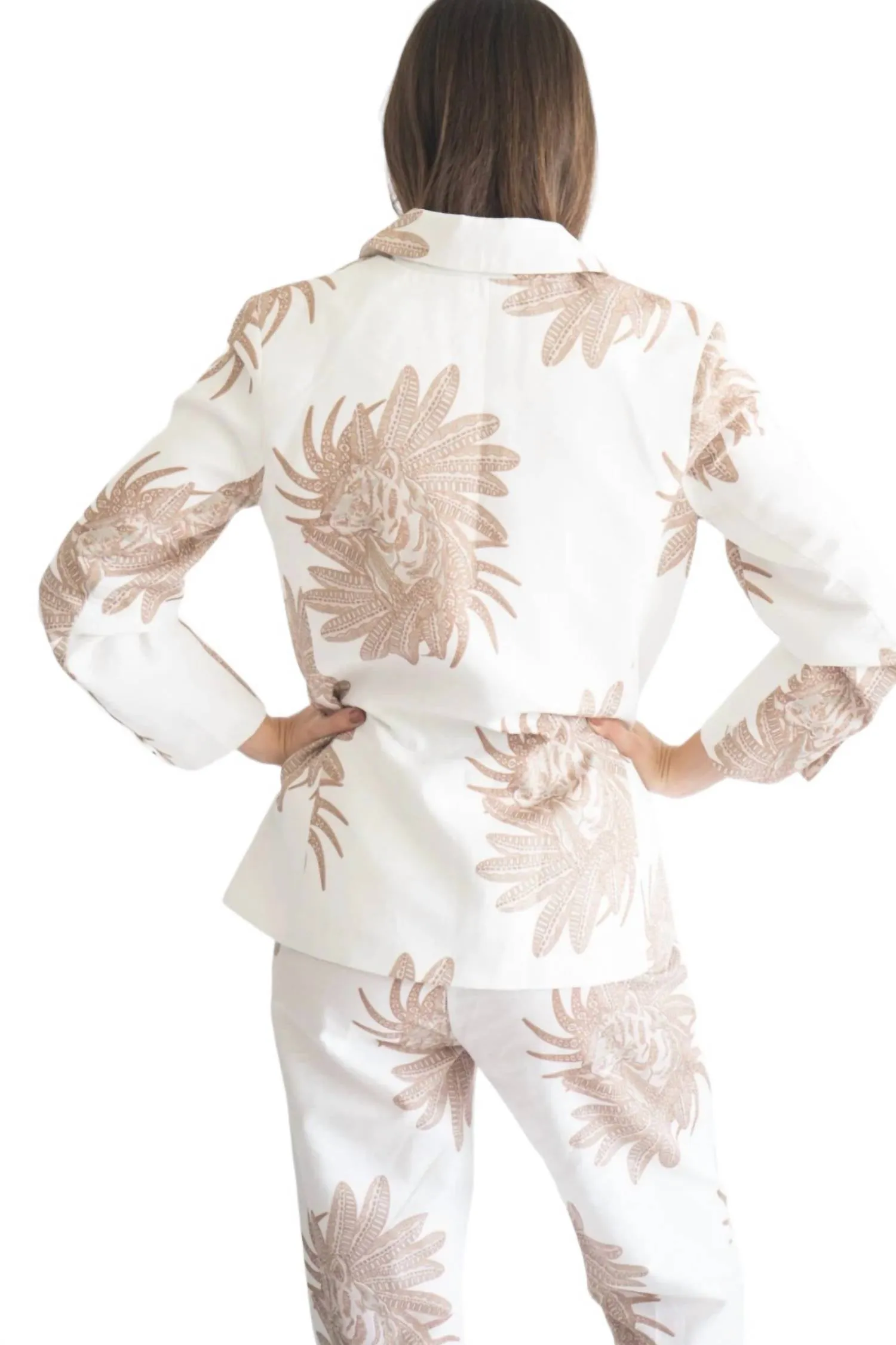 Greek Blazer In Tiger White