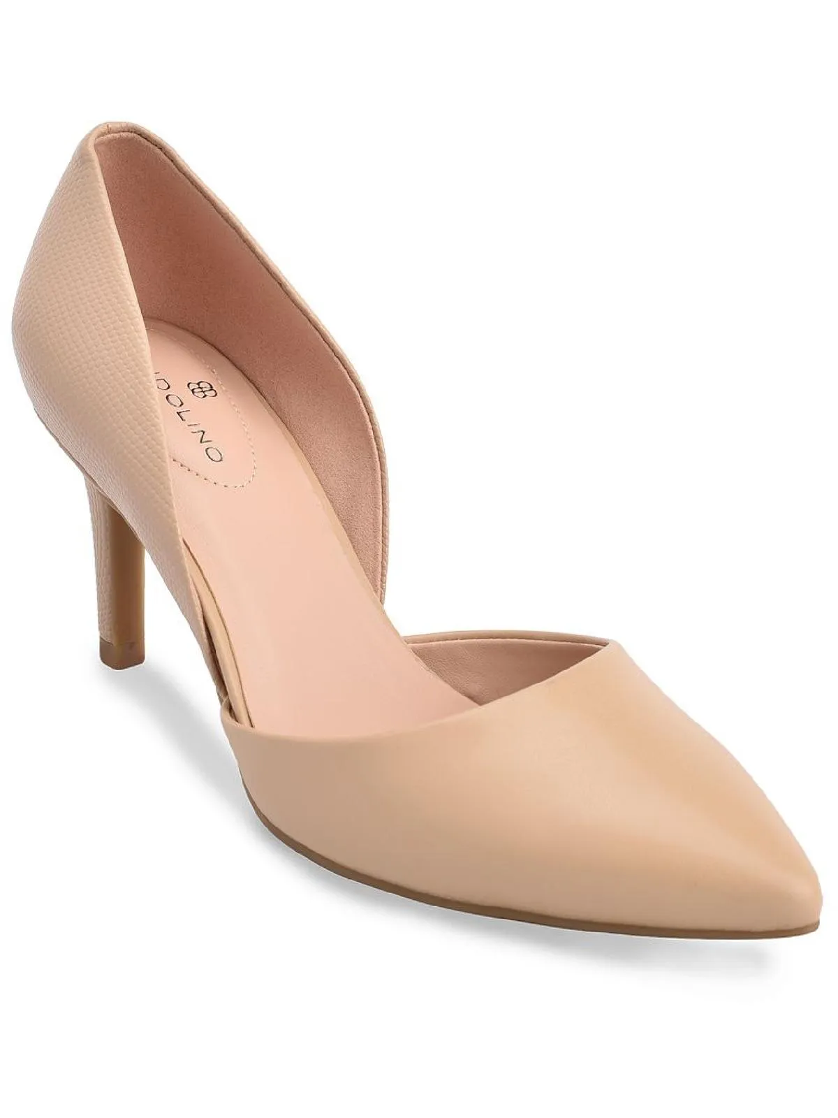 Grenow Womens Faux Leather Pointed Toe D'Orsay Heels