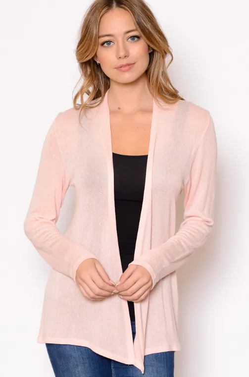 Hailey Basic Knit Sheer Cardigan - Final Sale 20% off in cart