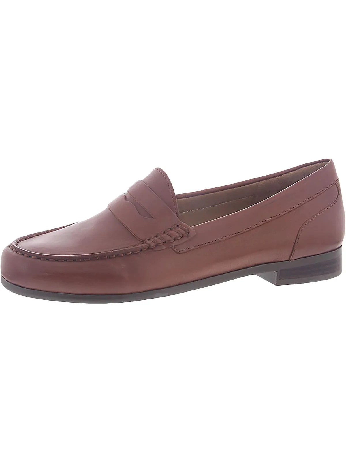 Harper Womens Leather Slip On Penny Loafers