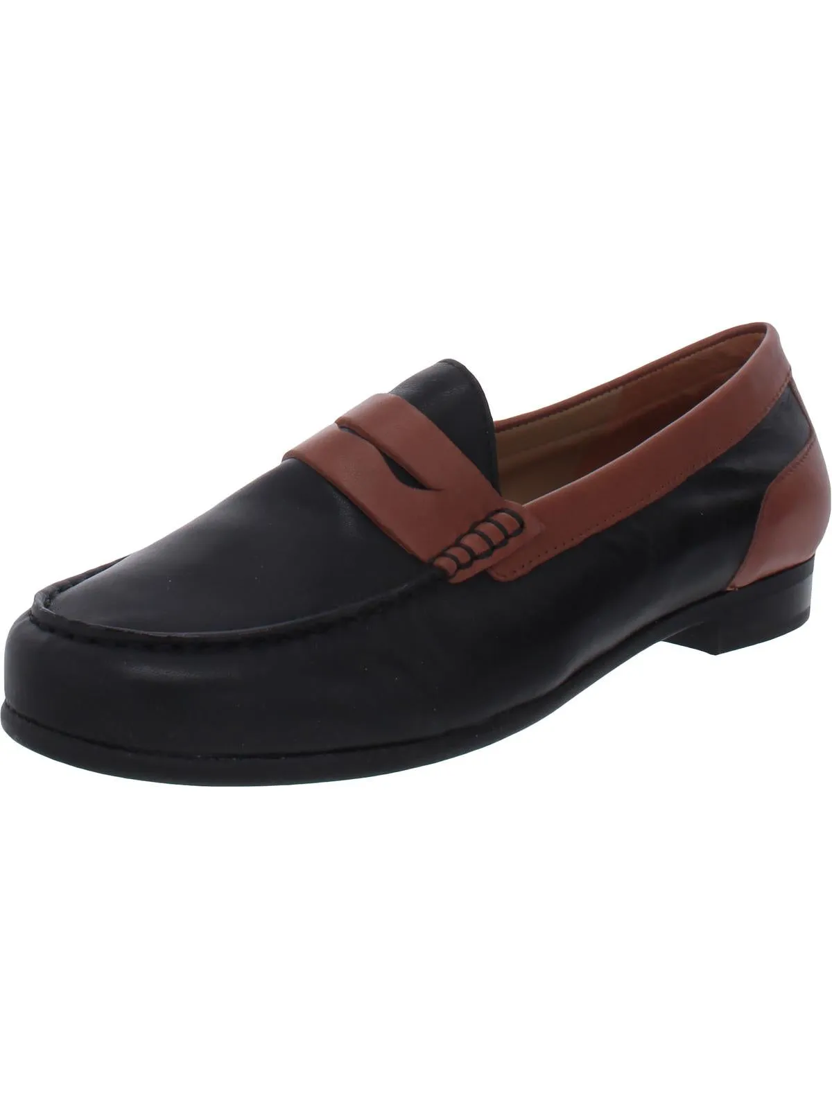 Harper Womens Leather Slip On Penny Loafers