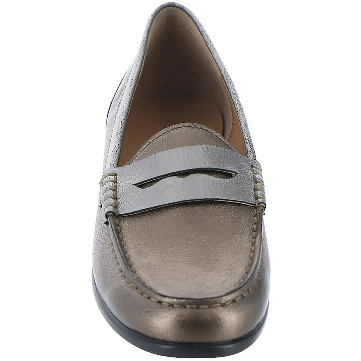 Harper Womens Leather Slip On Penny Loafers