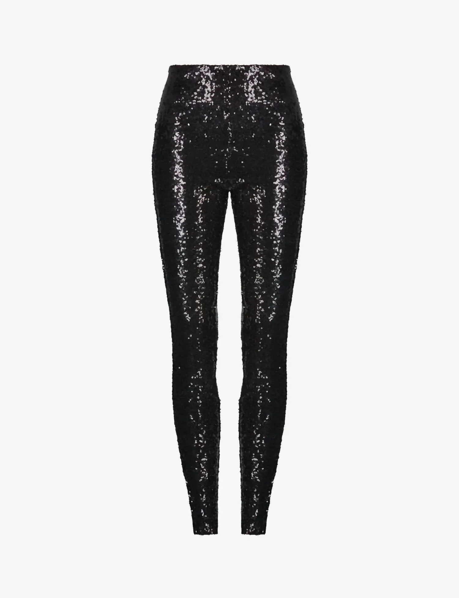 High Rise Sequin Leggings In Black