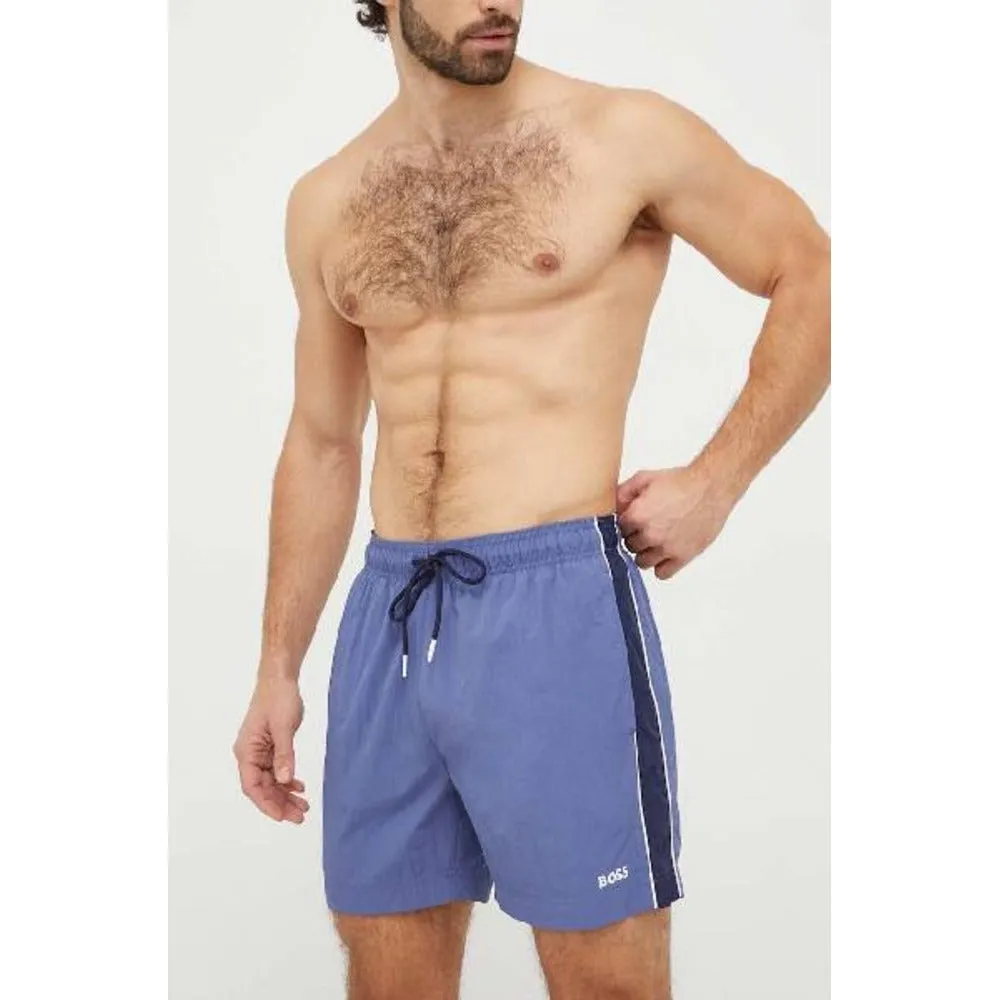 Hugo Boss Men's Tune Swim Shorts, Open Blue