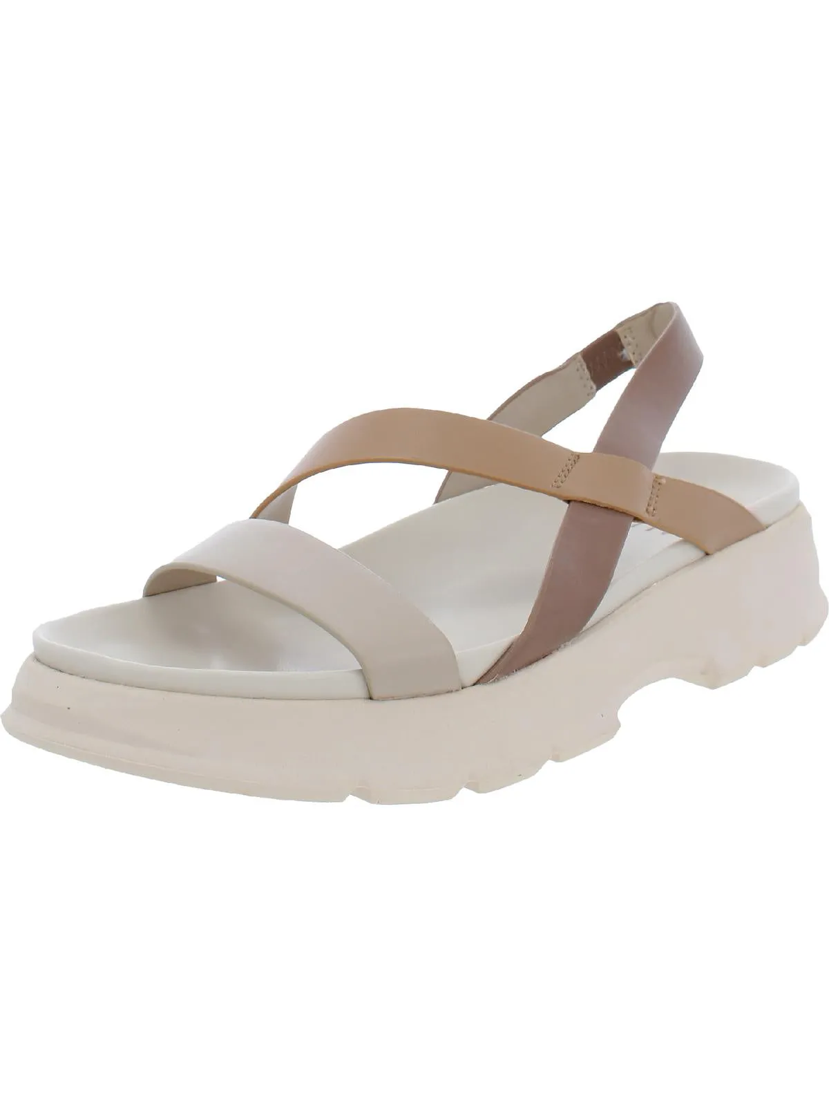 Jubalee Womens Faux Leather Slip On Slingback Sandals