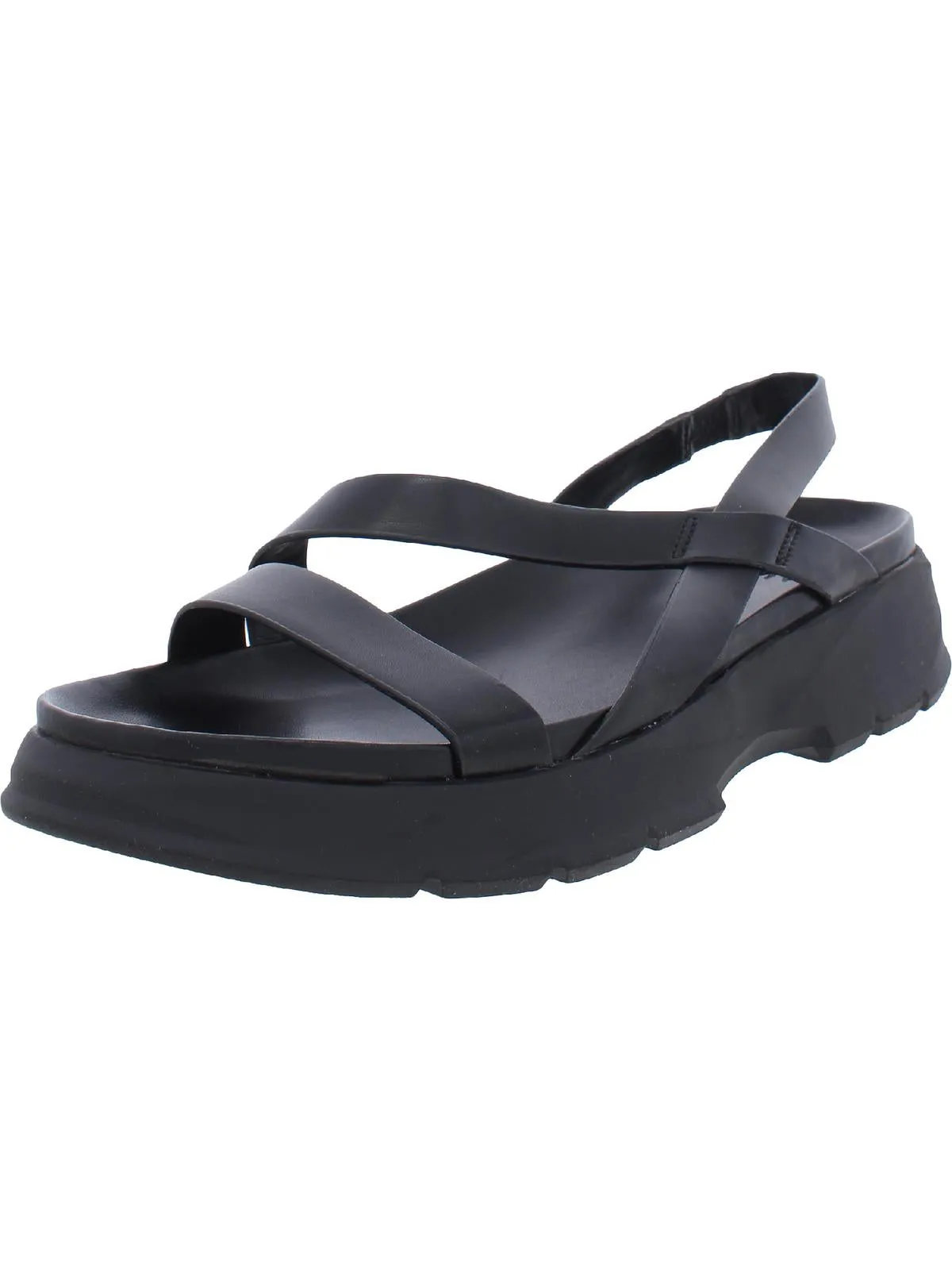 Jubalee Womens Faux Leather Slip On Slingback Sandals