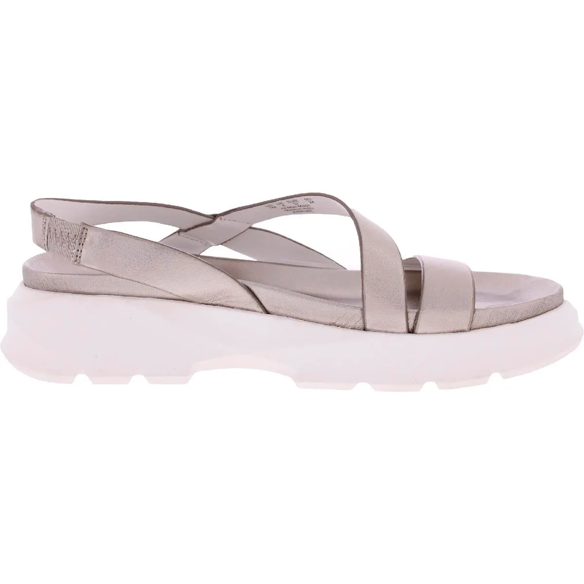 Jubalee Womens Faux Leather Slip On Slingback Sandals