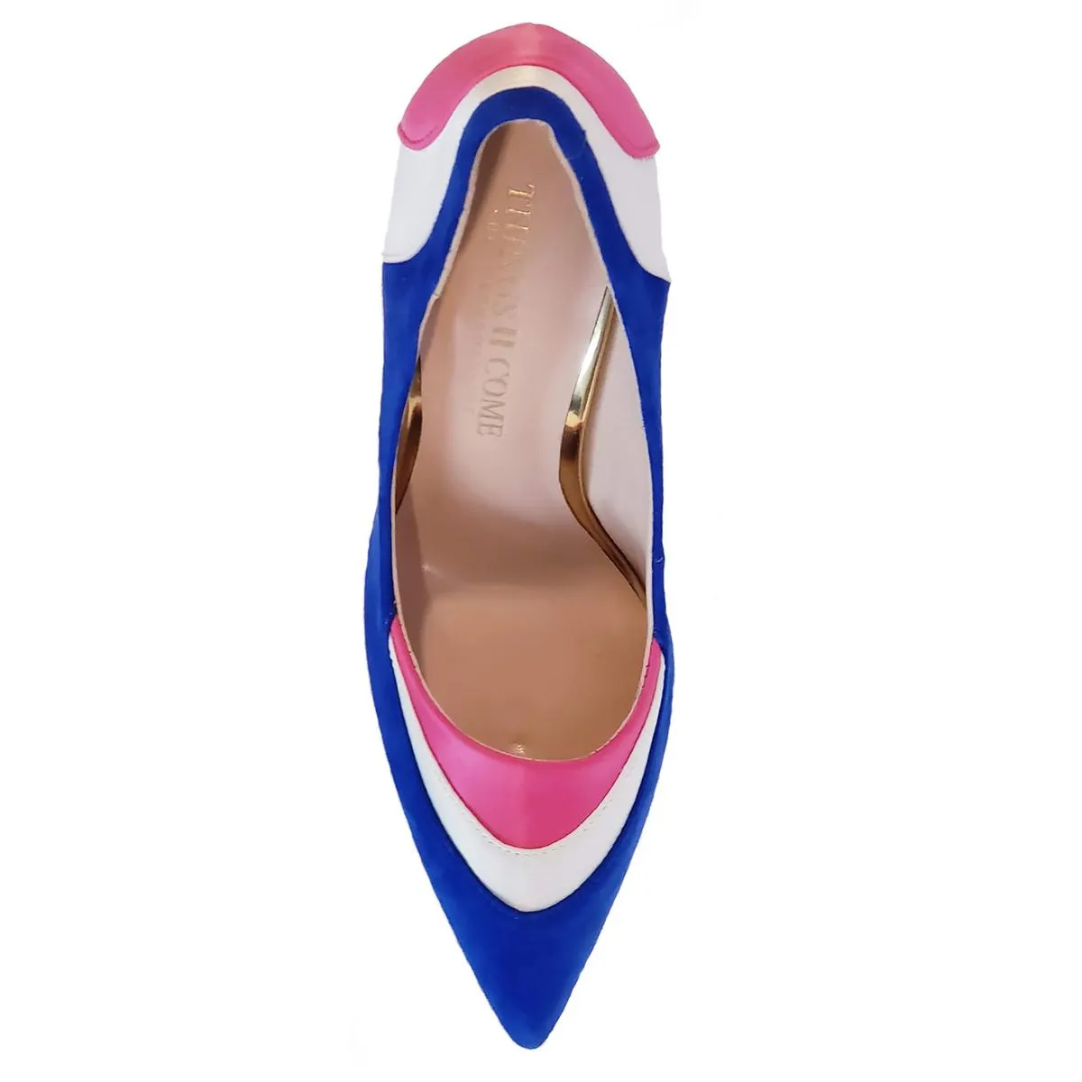 Junna Womens Leather Pointed Toe Pumps