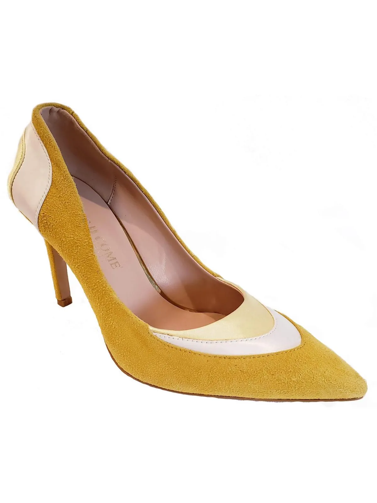 Junna Womens Leather Pointed Toe Pumps