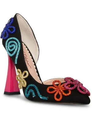 Kimara Womens Faux Suede Pointed Toe Pumps