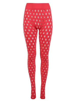 Knitted Perforated Leggings