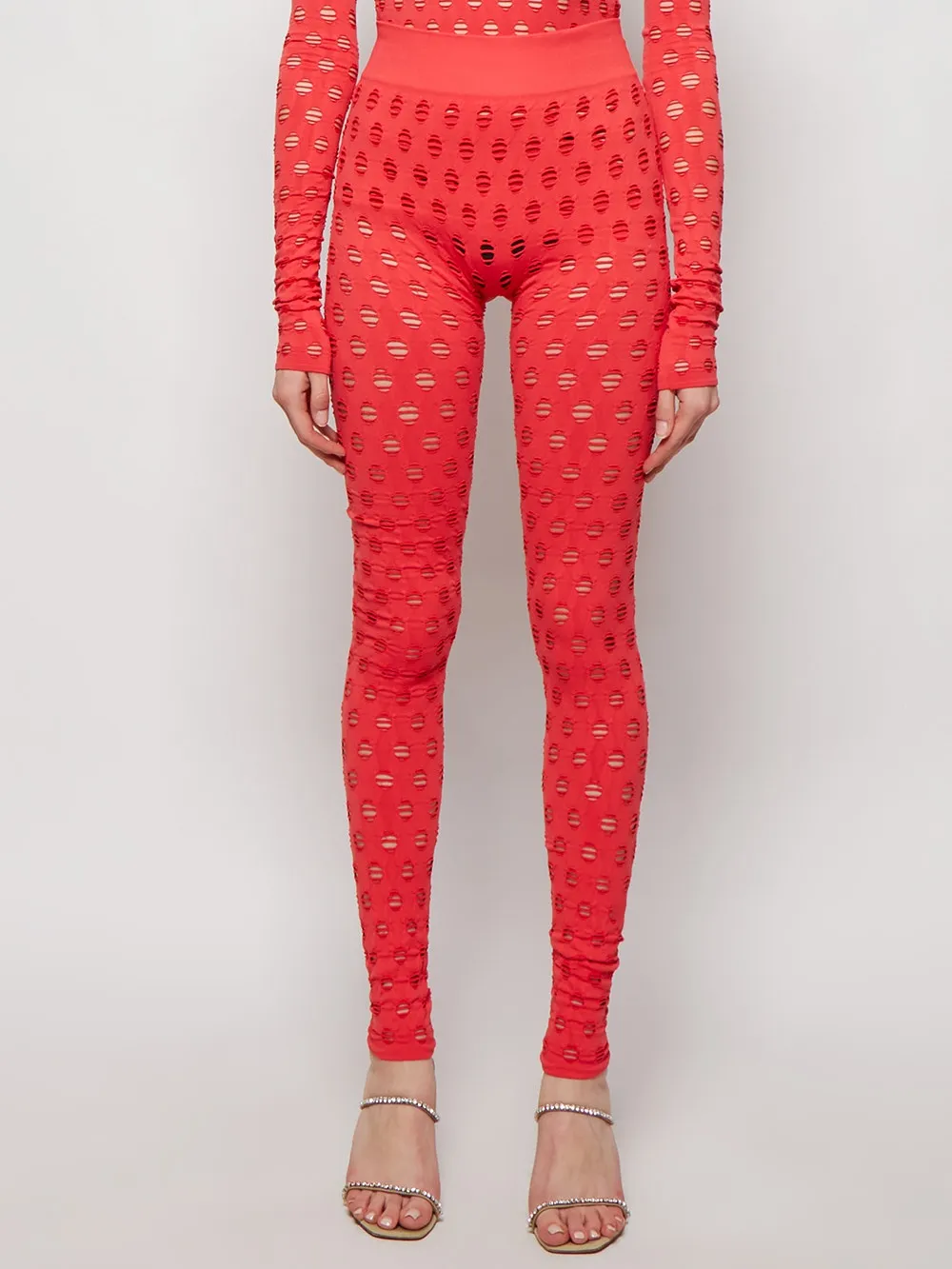 Knitted Perforated Leggings