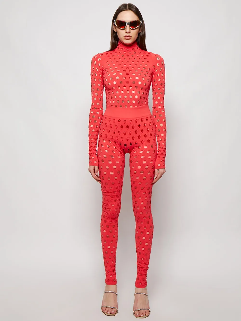 Knitted Perforated Leggings