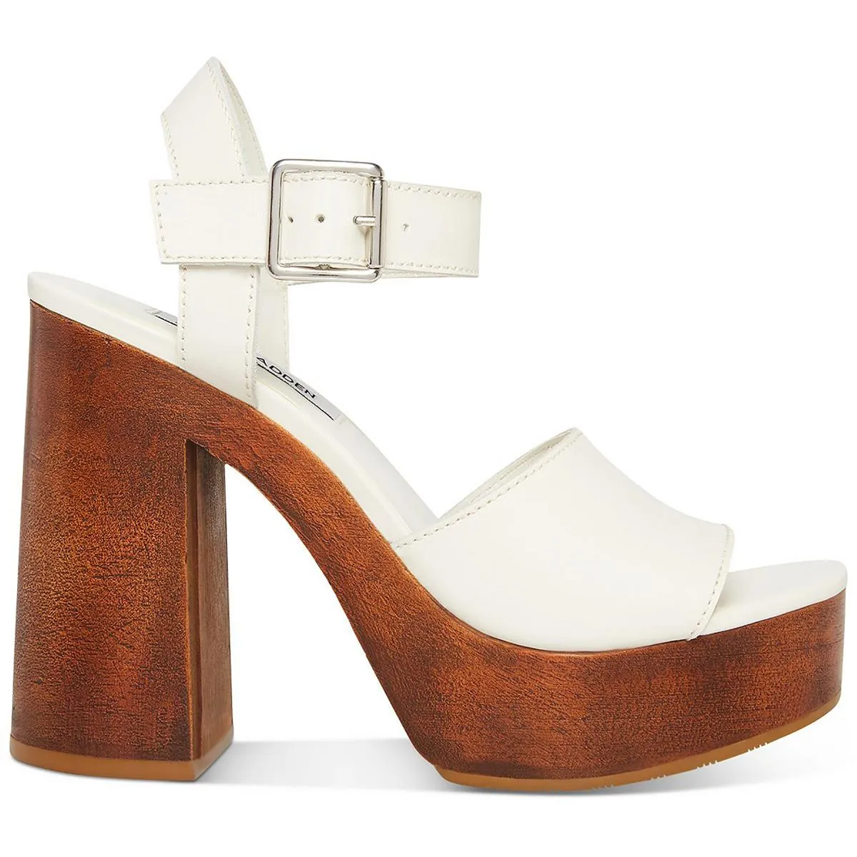 Kye Womens Leather Platform Block Heels