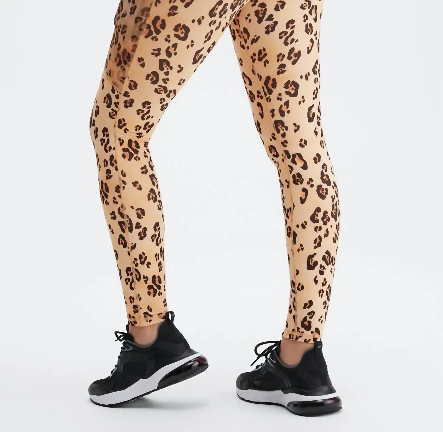 Leopard Leggings W/pockets In Yellow