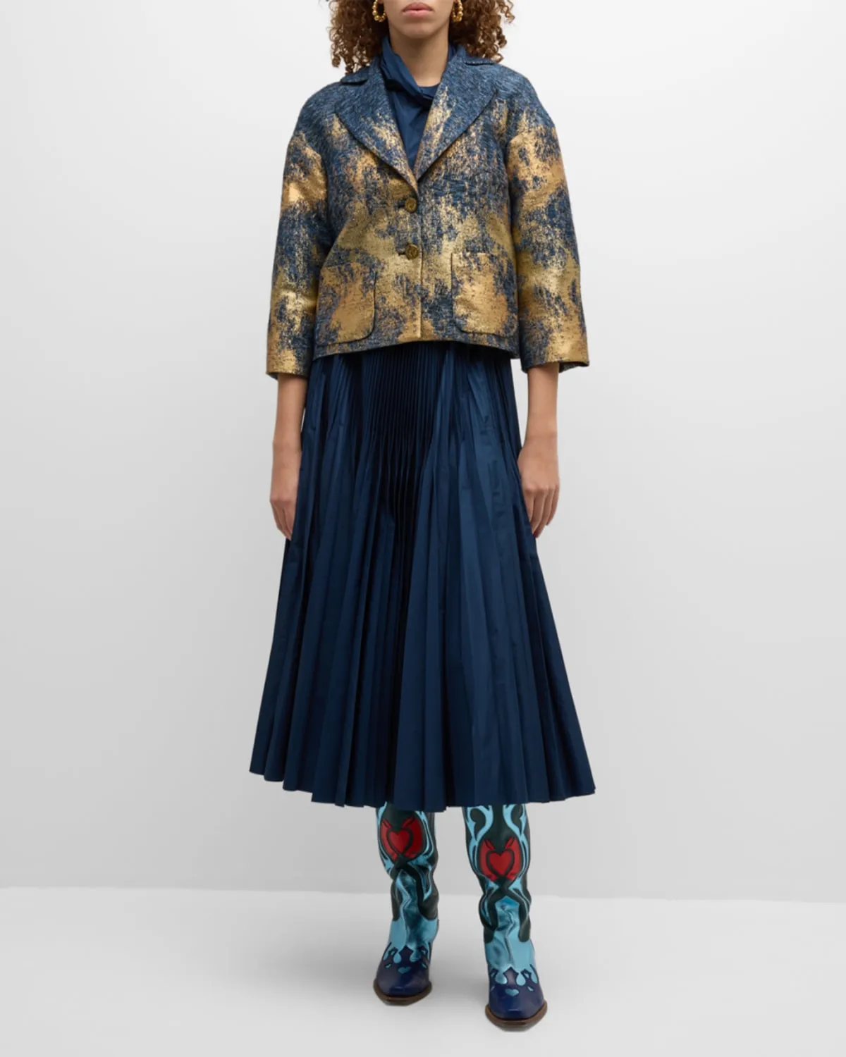 Lurex Tweed Cabane Short Jacket