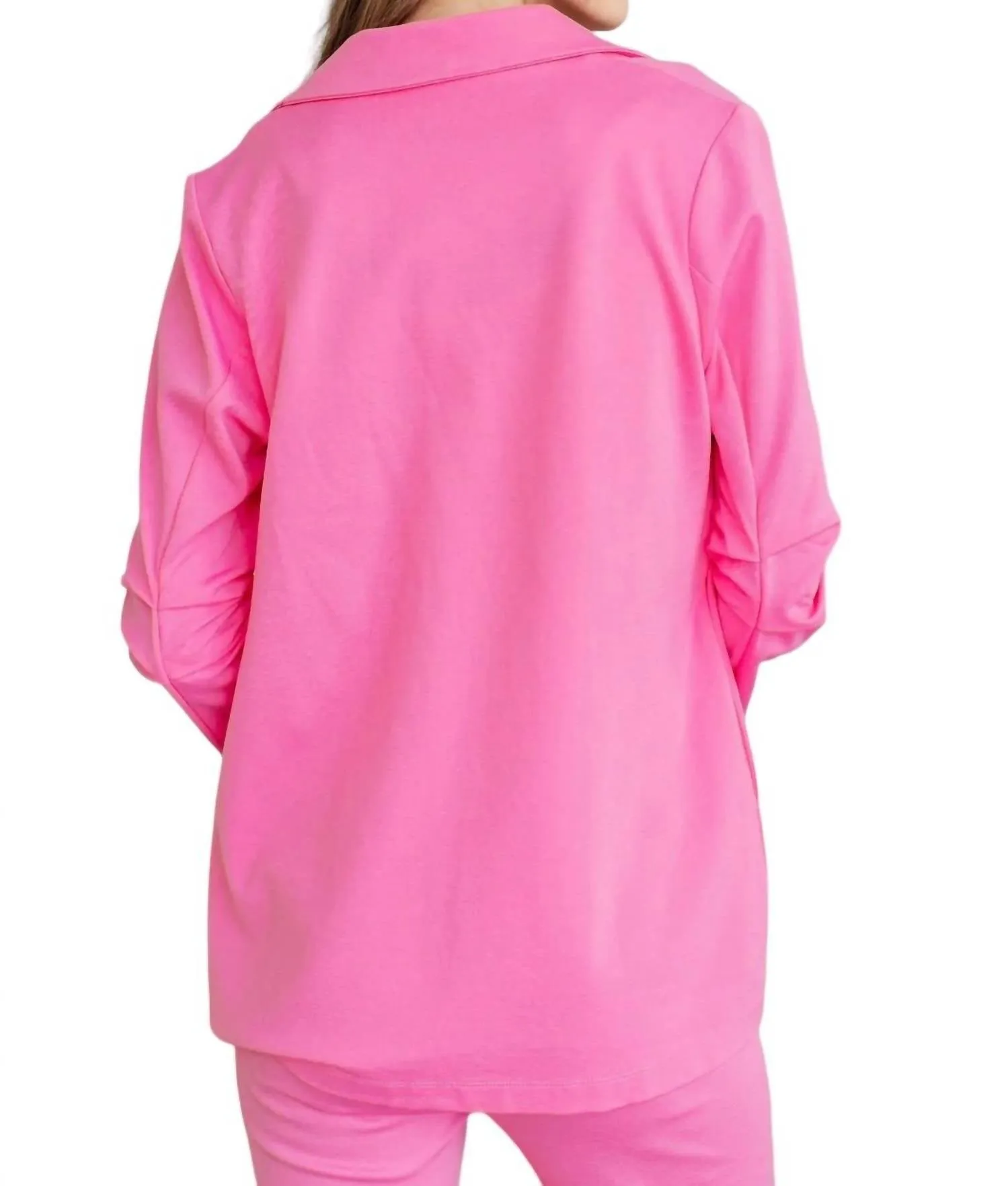 Magic 3/4 Blazer In Dark Pink