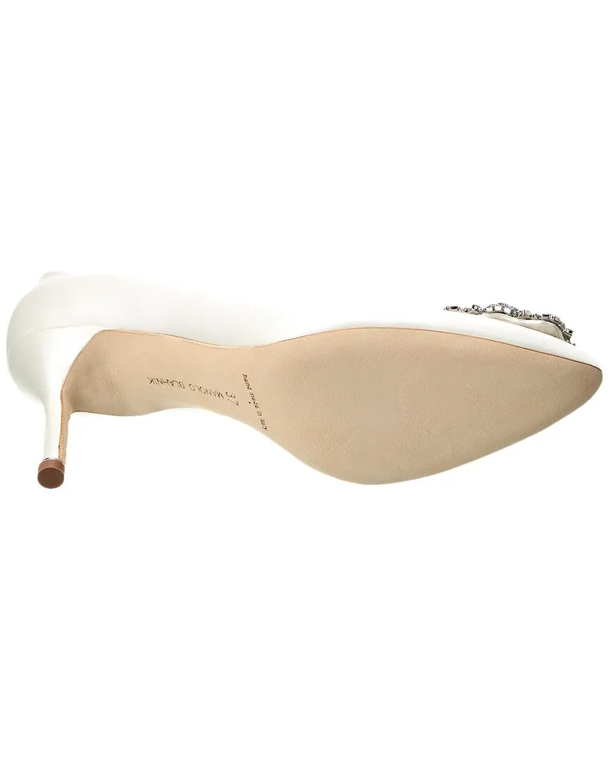 Manolo Blahnik Hangisi Bridal 70 Satin Pump