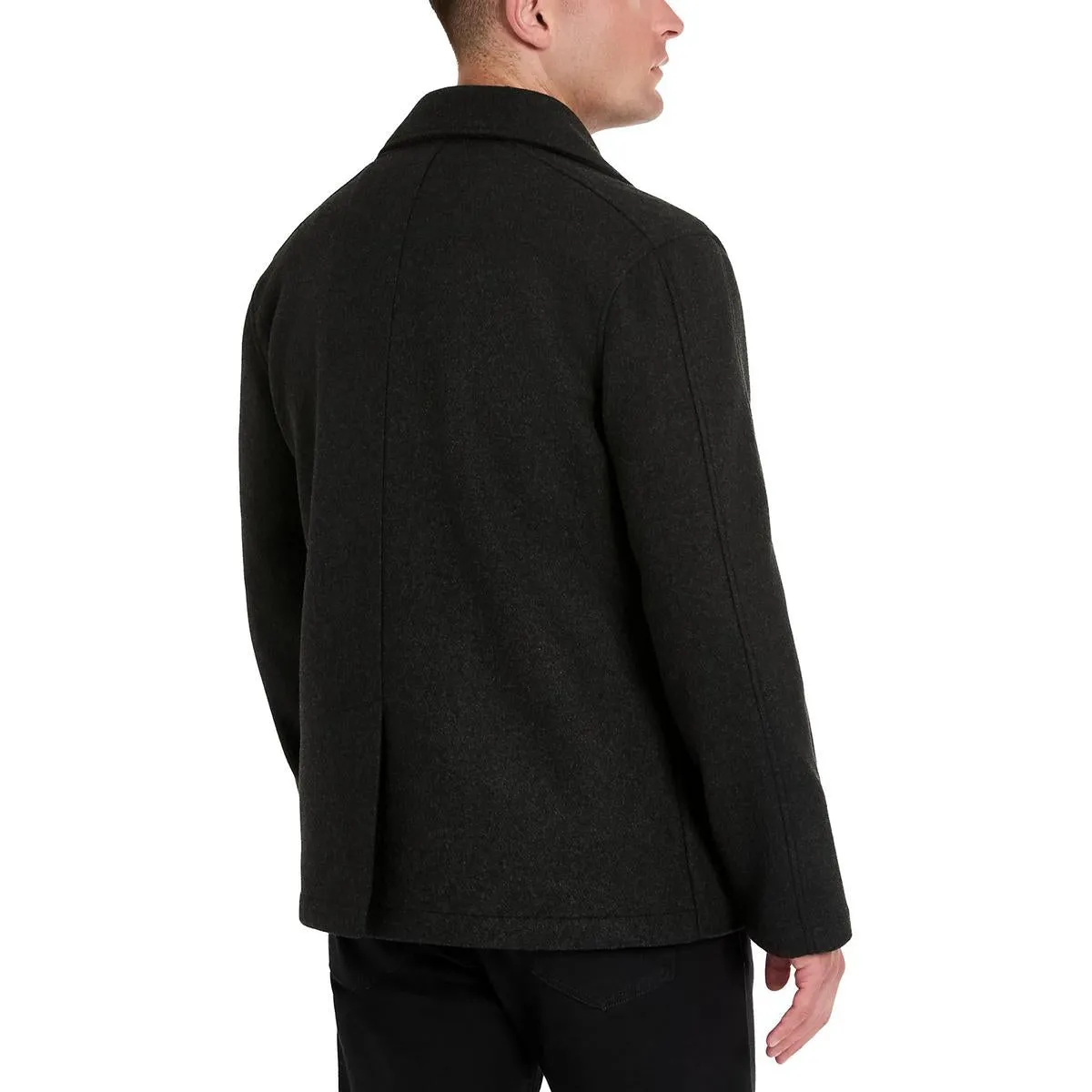 Mens 4-Way Stretch Vented Pea Coat