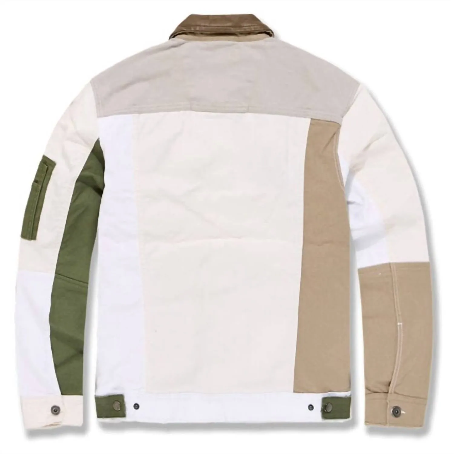 Men's Amarillo Herringbone Trucker Jacket In Natural Multi