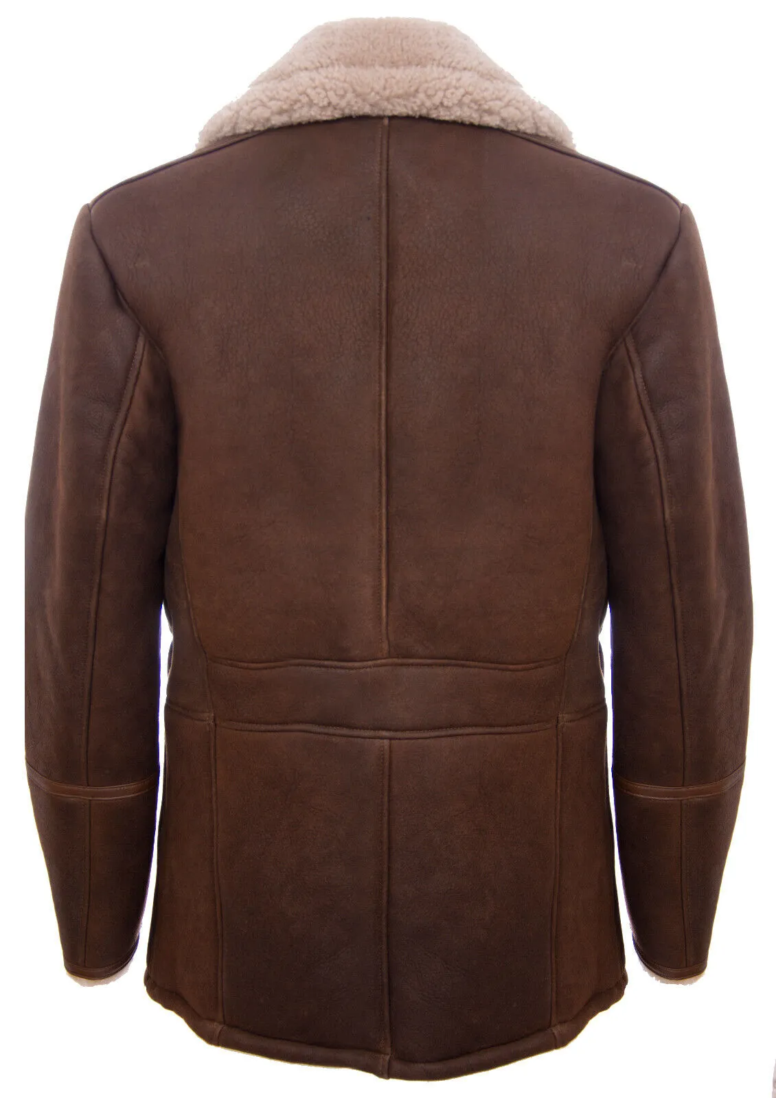 Mens Classic Sheepskin Leather Crombie Jacket-Brisbane
