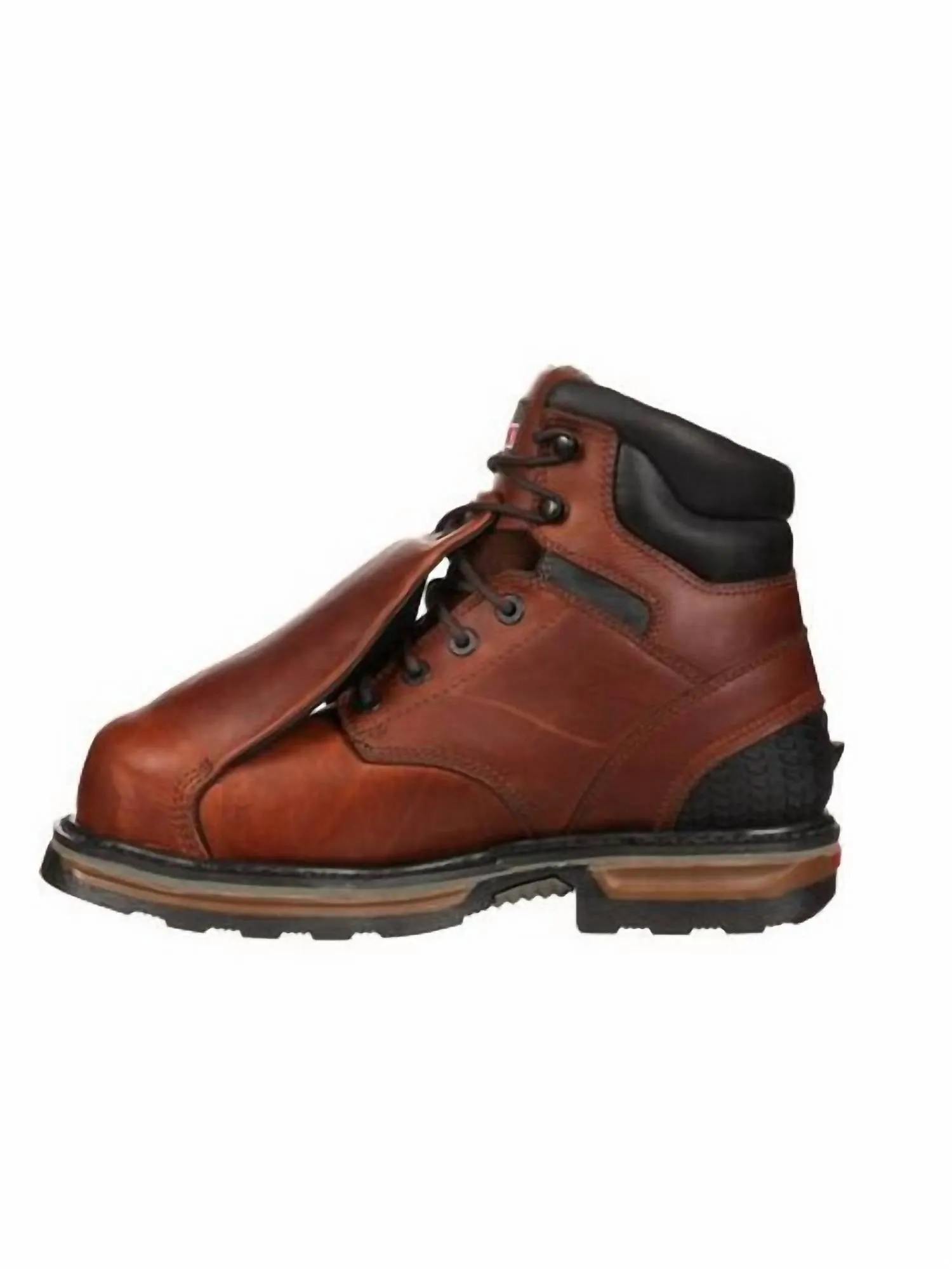 Men's Elements Steel Waterproof Steel Toe Met-Guard Work Boot - Wide Width In Brown