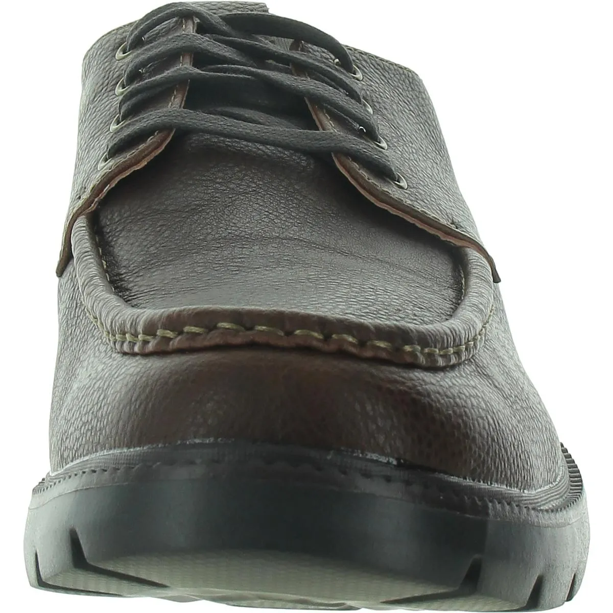 Mens Faux Leather Moc Toe Derby Shoes