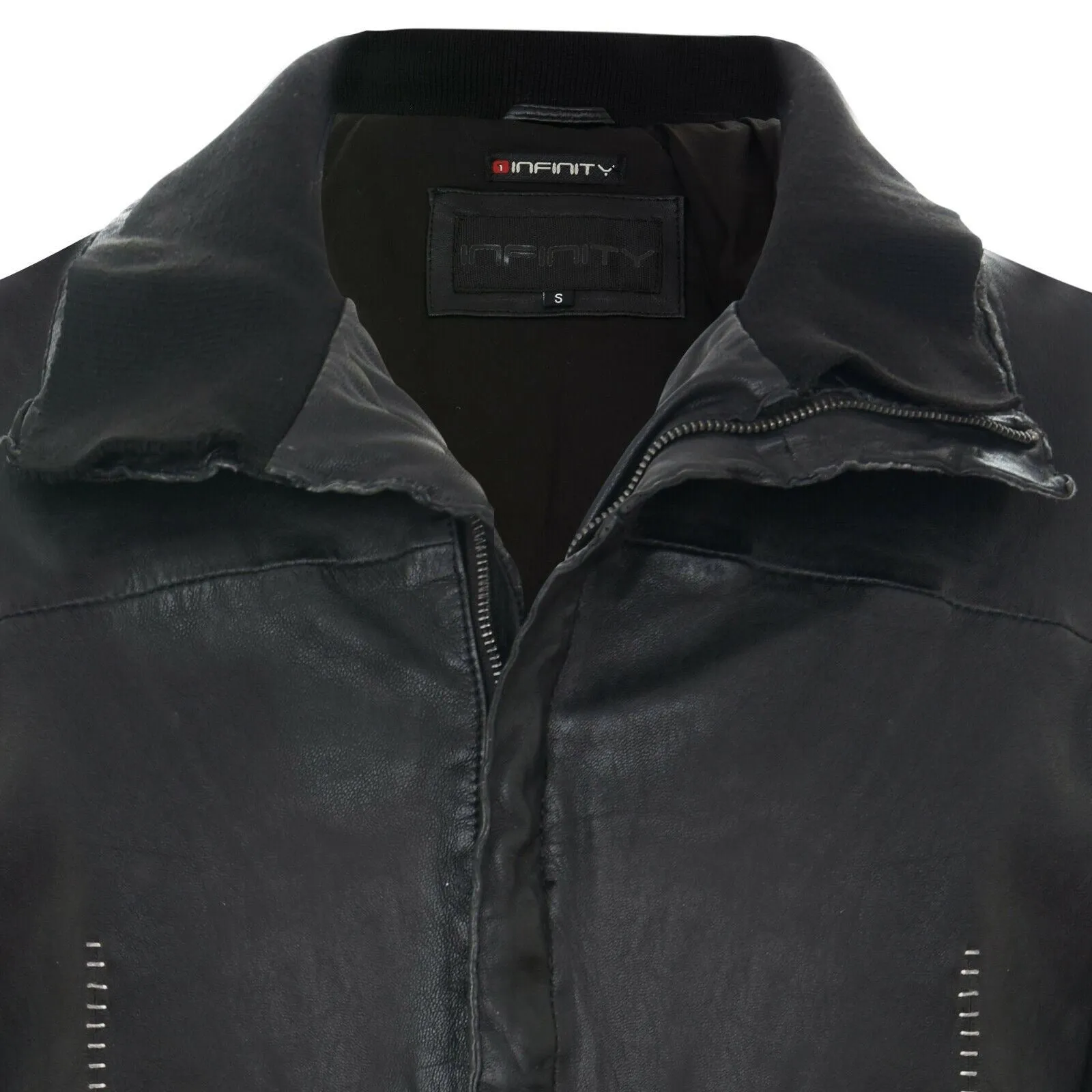 Mens Handstitched Leather Biker Jacket-Tansen