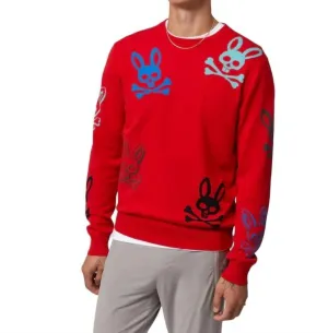 Men's Lacomb All Over Bunny Sweater In Red