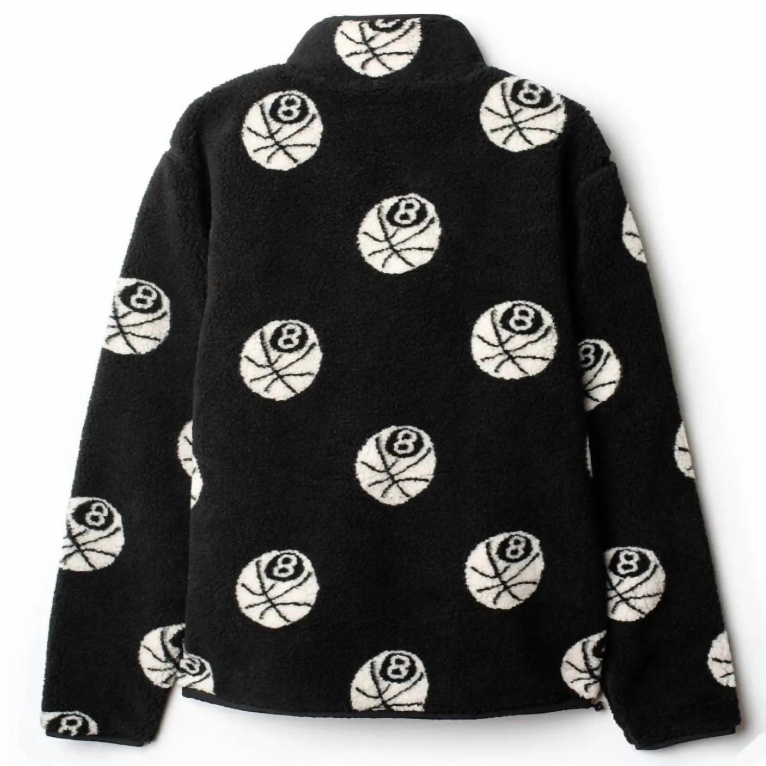 Men's Misfit Polar Fleece Jacket In Black