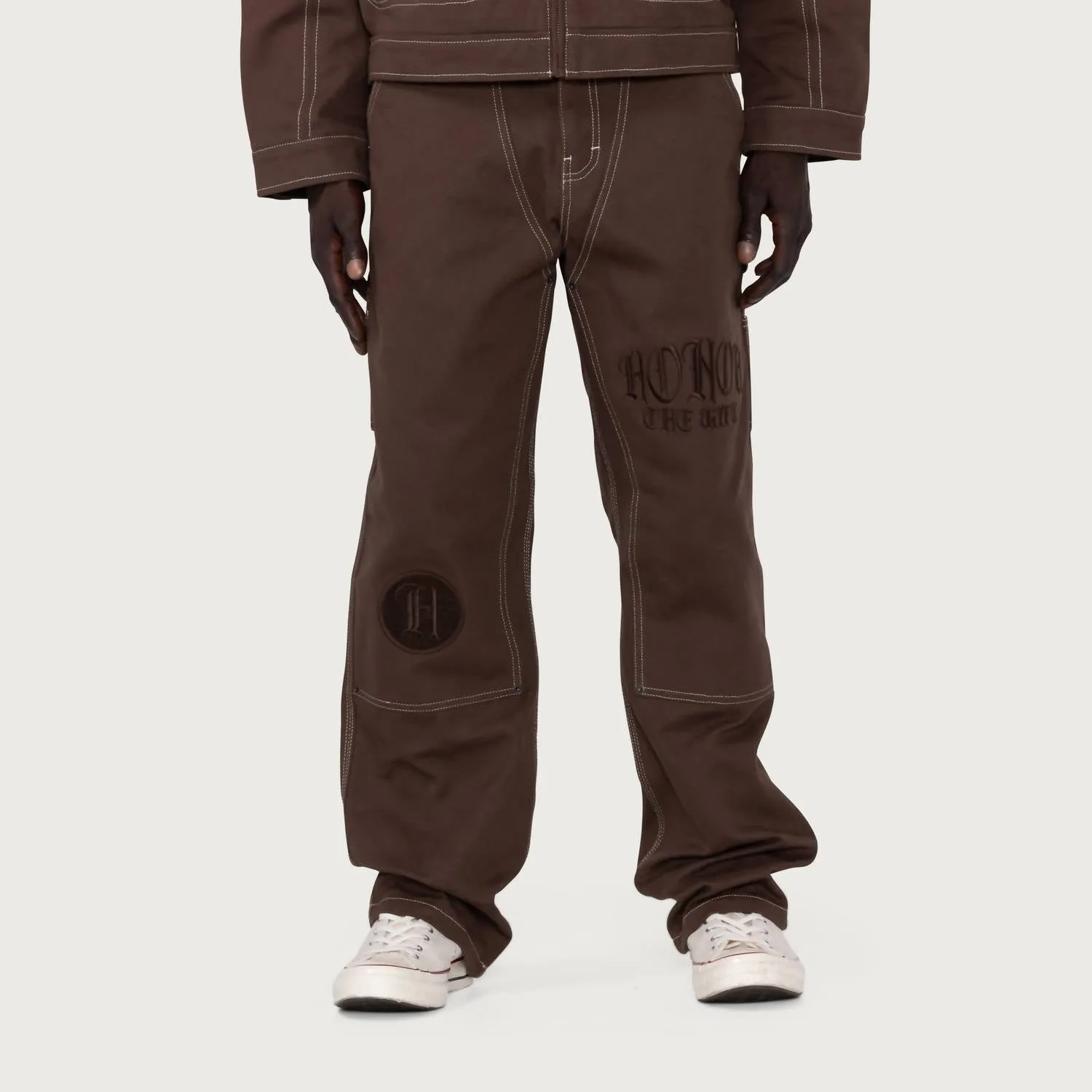 Men's Script Carpenter Pant In Brown