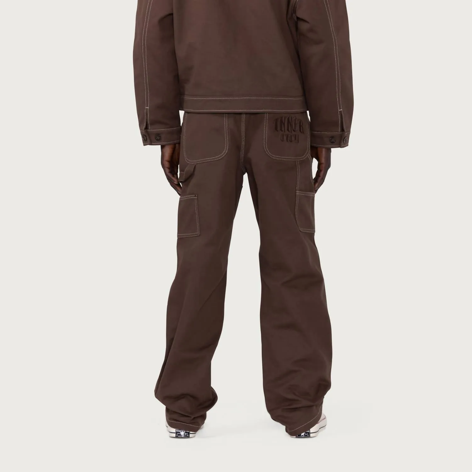 Men's Script Carpenter Pant In Brown
