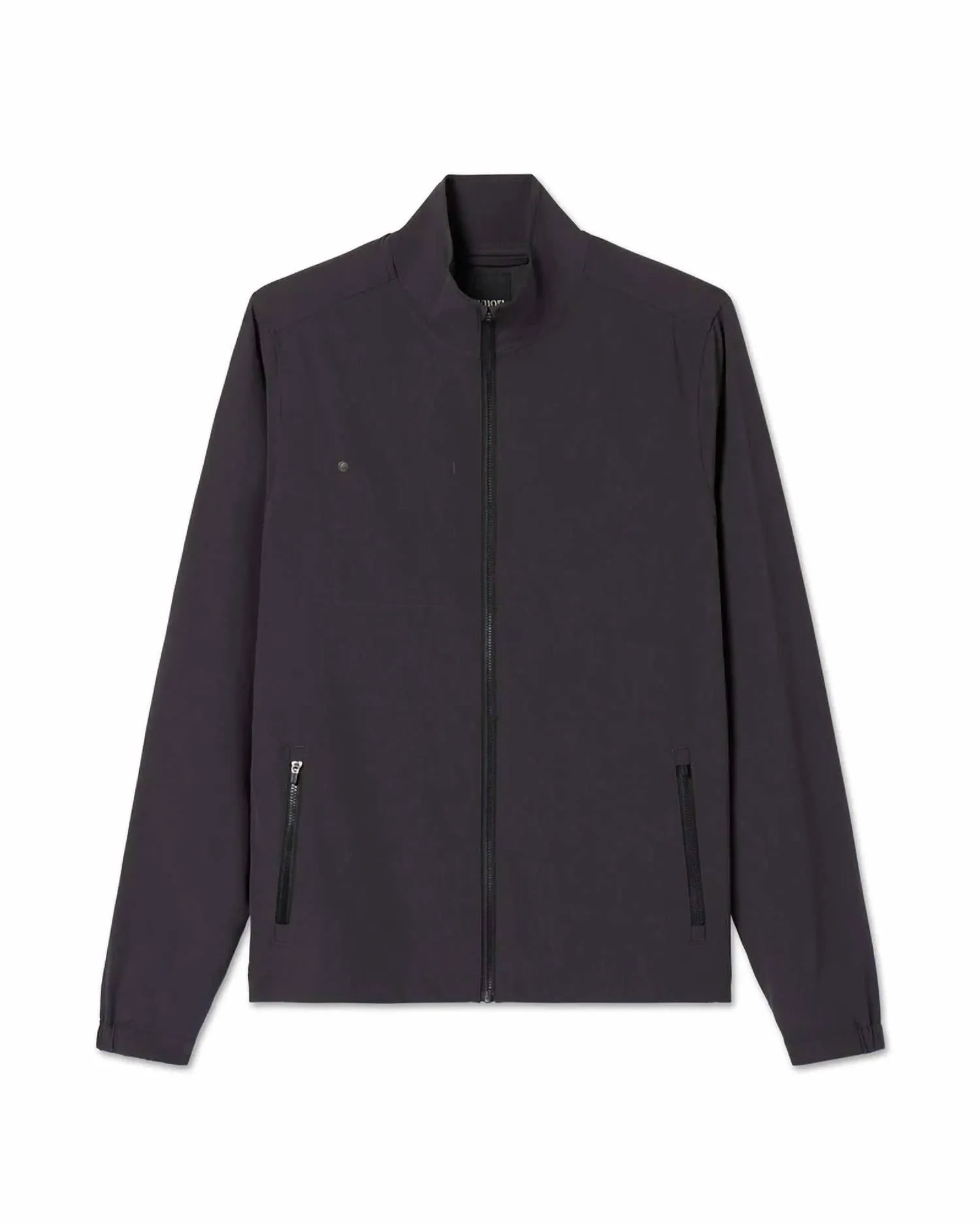 Men's Venture Track Jacket In Black Linen Texture