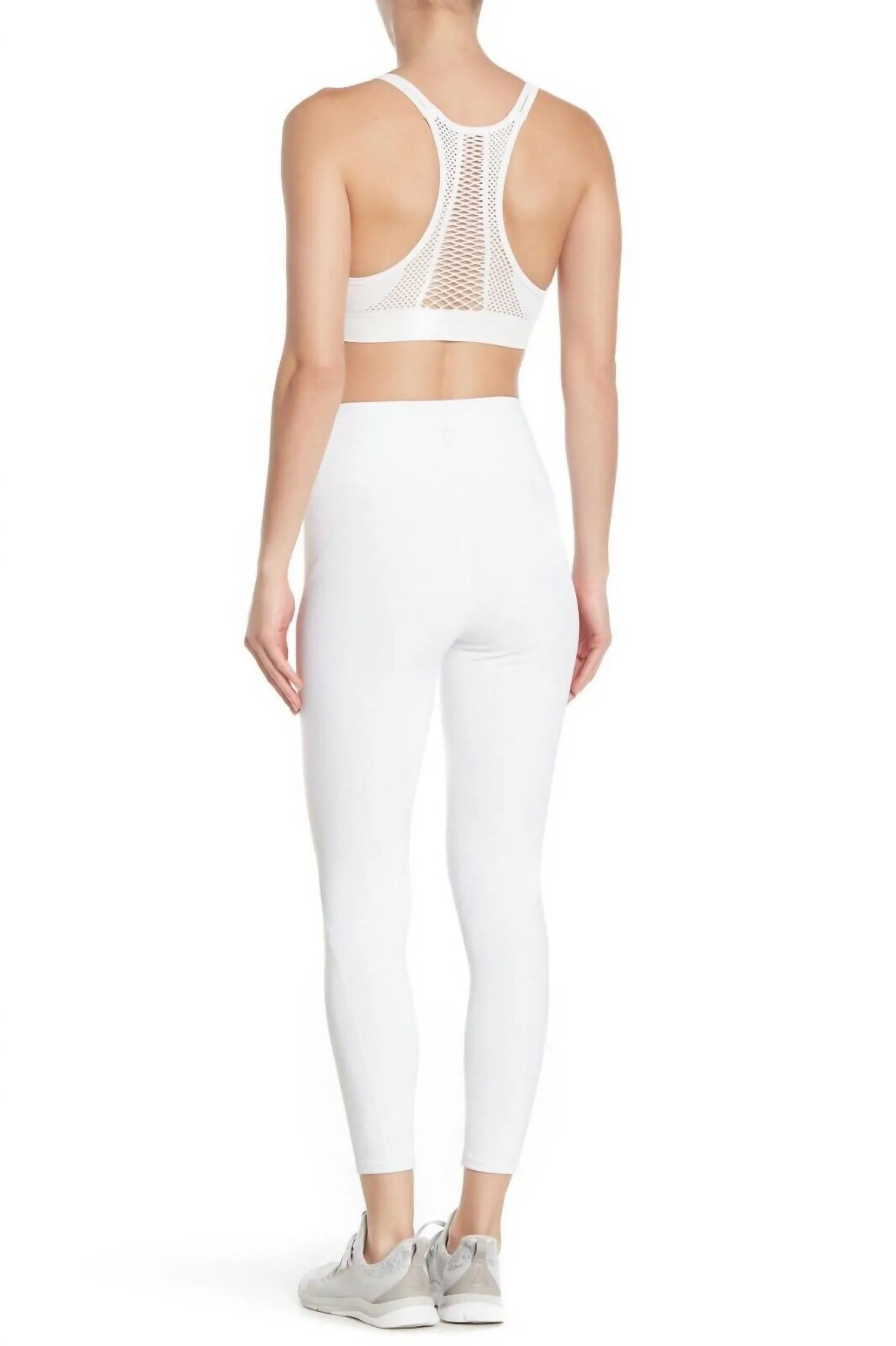 Movement Formation High Waist Ankle Leggings In White