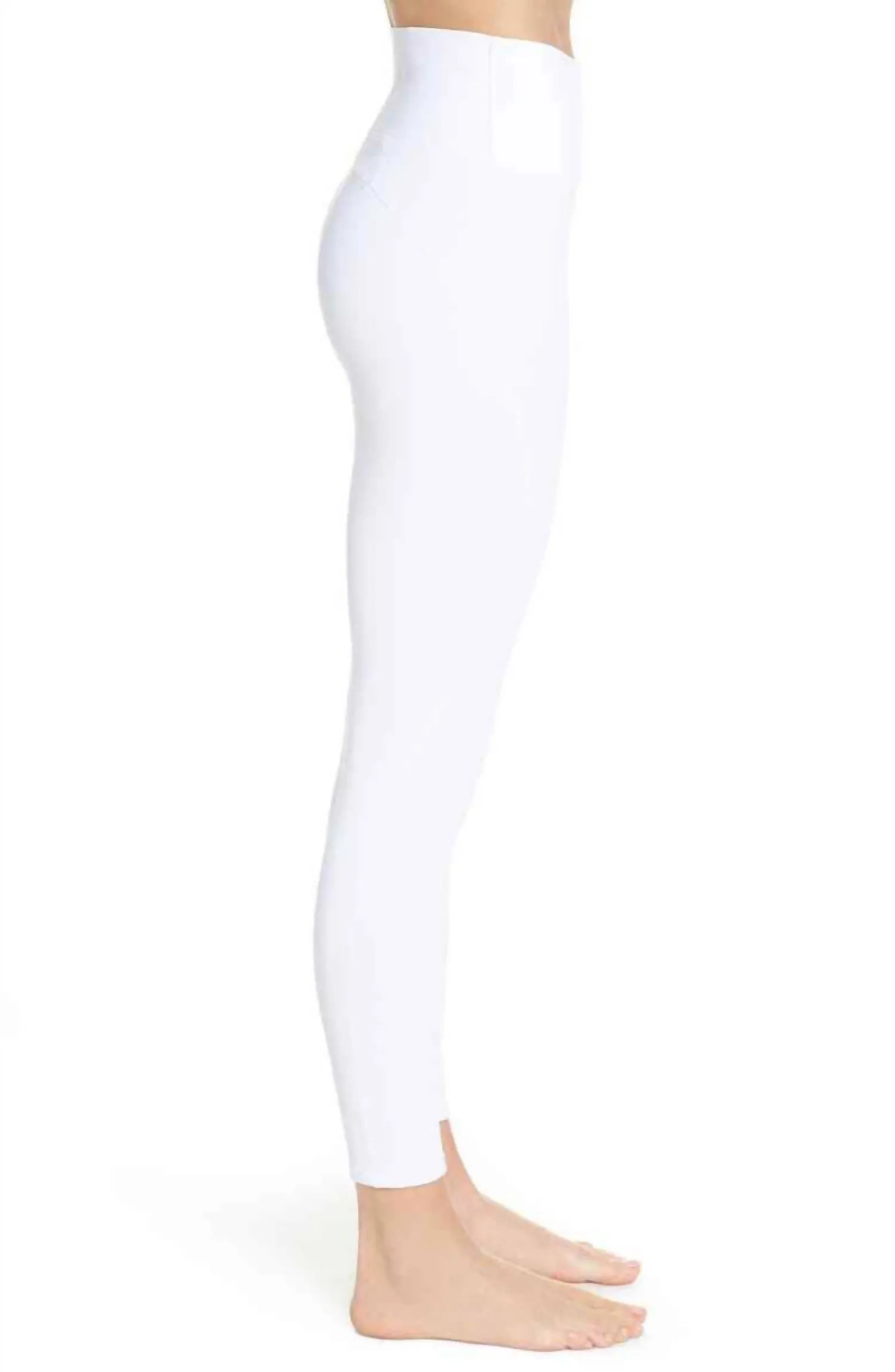 Movement Formation High Waist Ankle Leggings In White