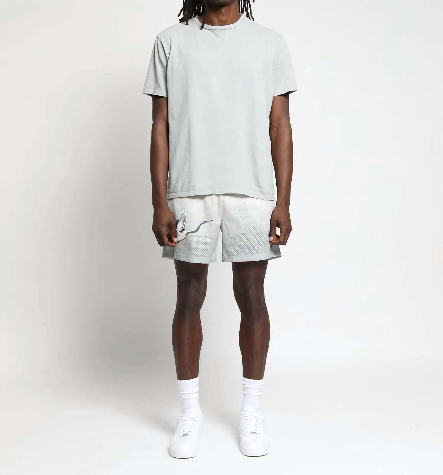 Nash Mesh Basketball Shorts In Cement Gradient