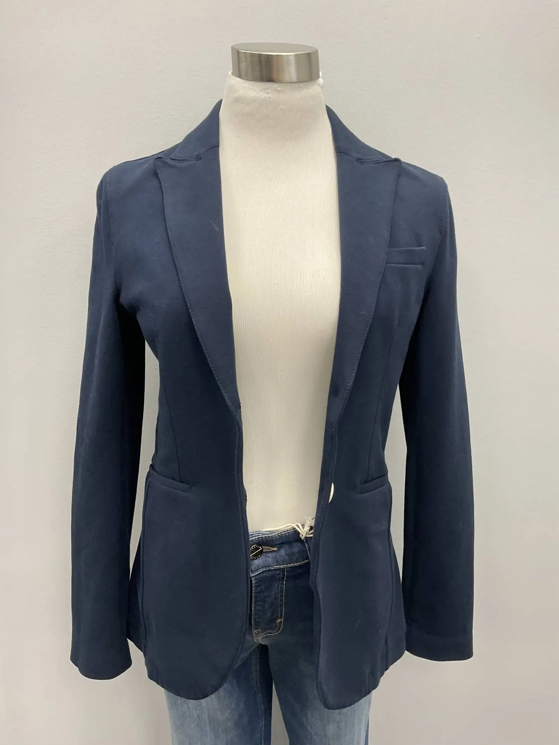 Navy Cotton Stretch Jacket