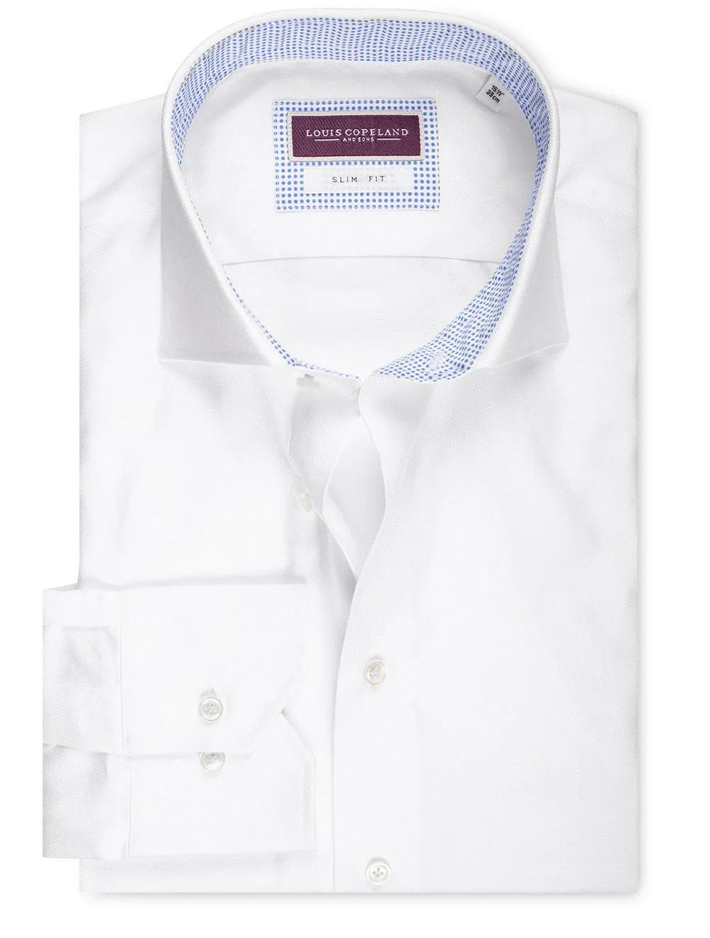 Nebraska Slim Fit Pin Point Shirt White