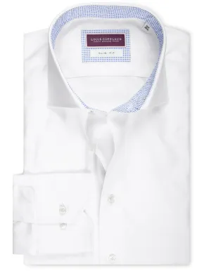 Nebraska Slim Fit Pin Point Shirt White