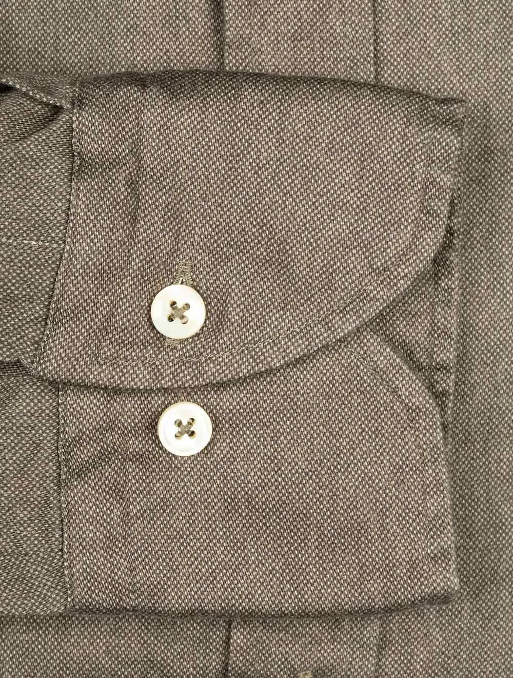 Olive Sport Casual Fitted Shirt