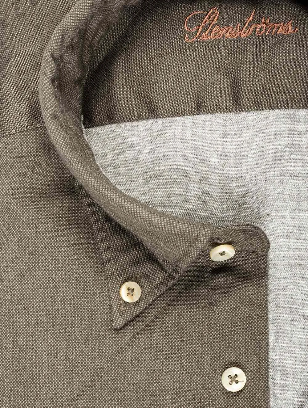 Olive Sport Casual Fitted Shirt
