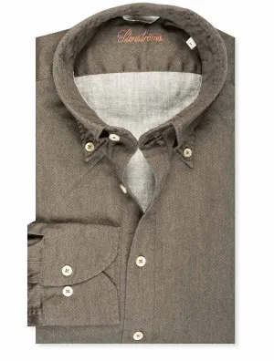 Olive Sport Casual Fitted Shirt