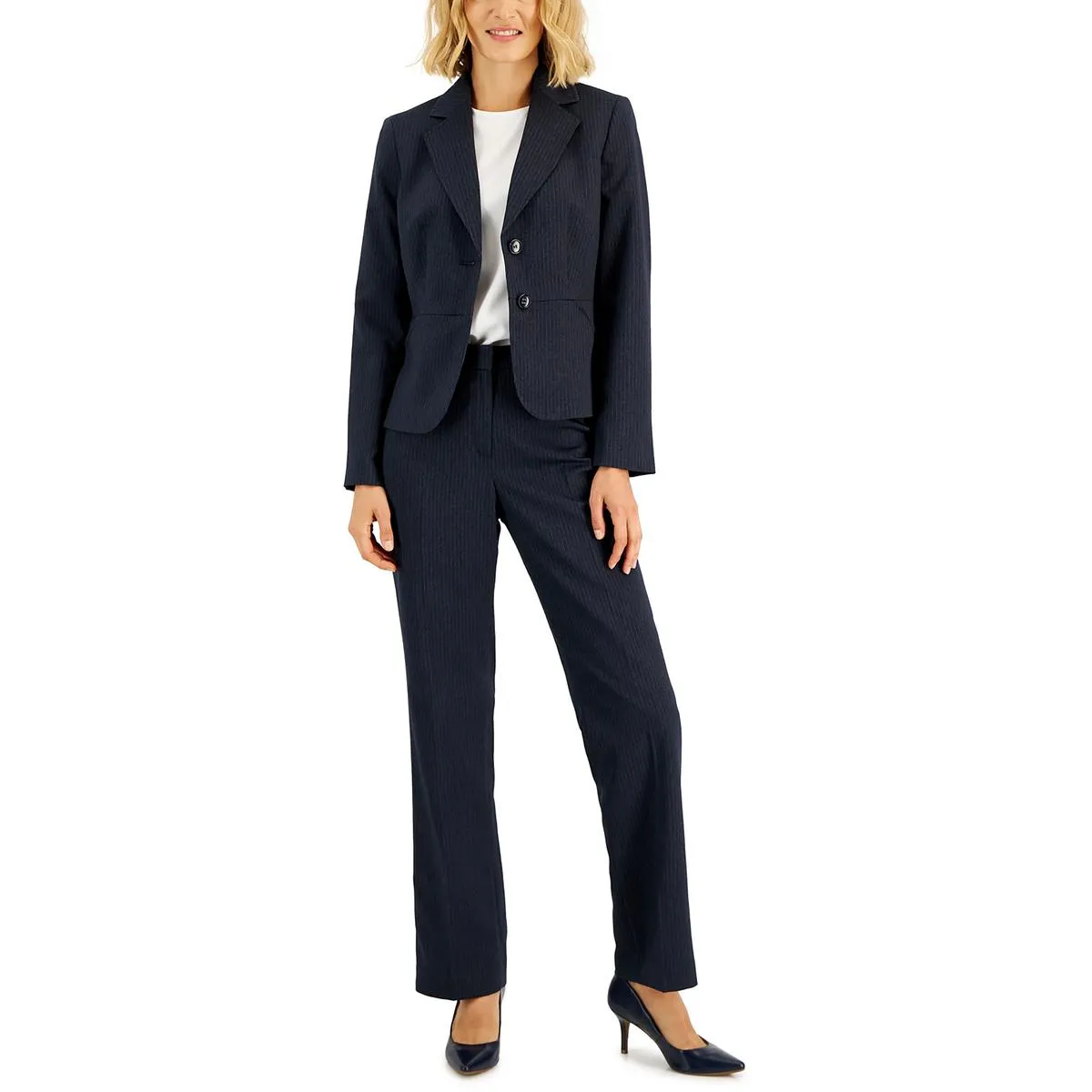 Petites Womens 2PC Polyester Pant Suit
