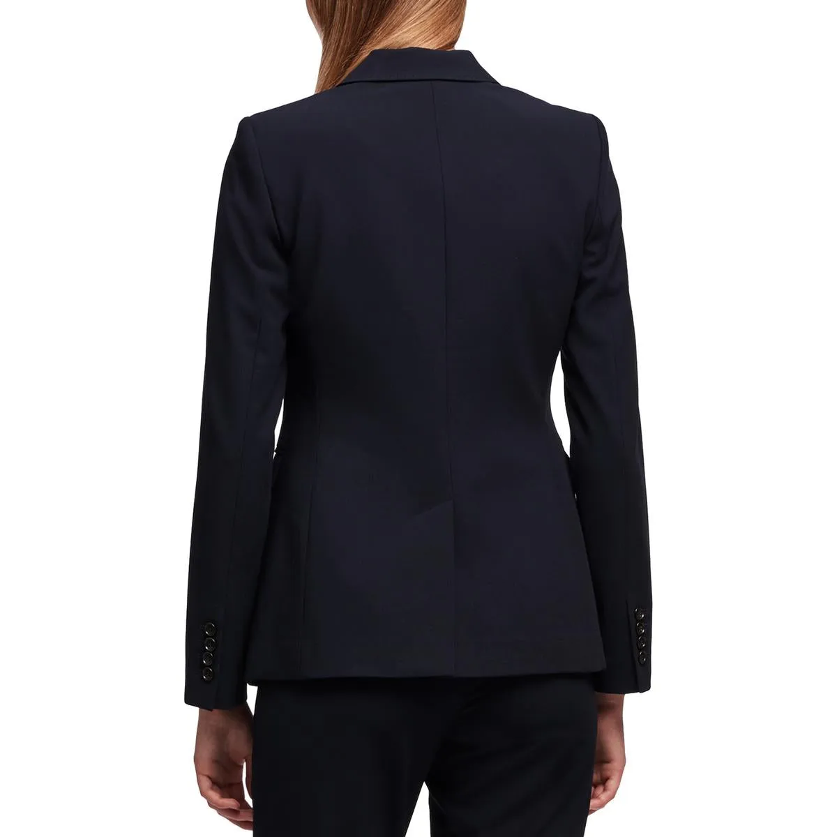 Petites Womens Single Button Suit Separate Blazer