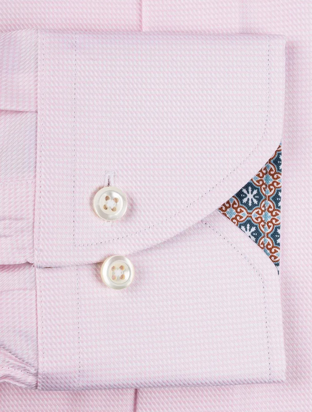 Pink Houndstooth Slimline Shirt