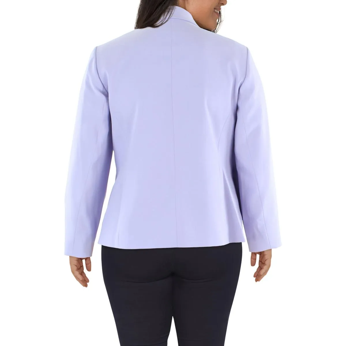 Plus Womens Suit Separate Office One-Button Blazer