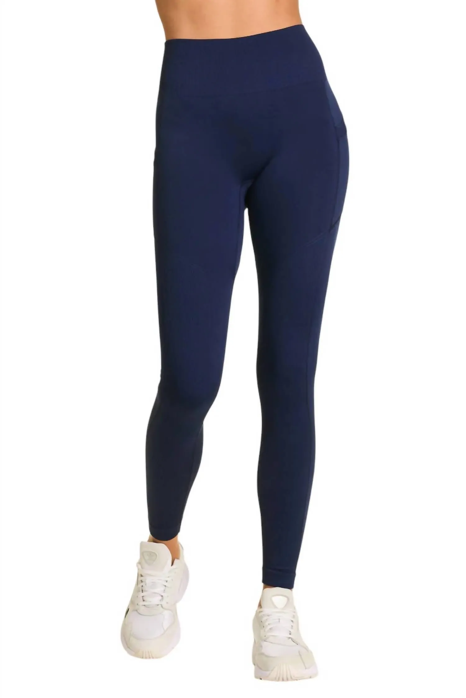 Pocket Barre Leggings In Navy