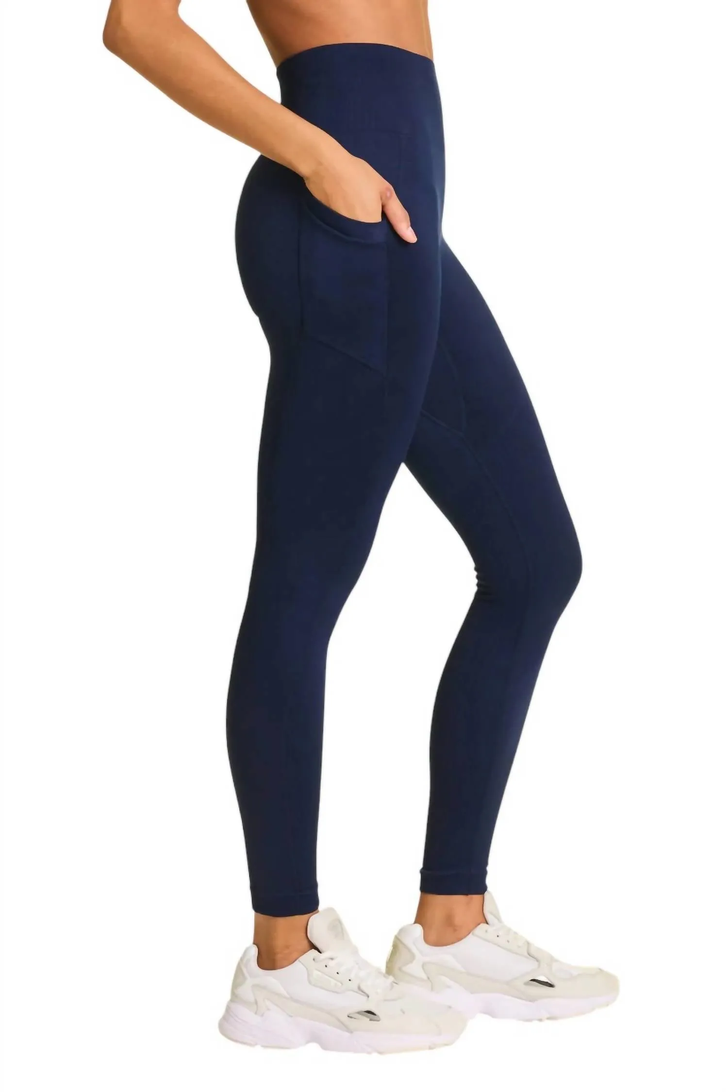Pocket Barre Leggings In Navy